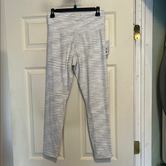 Jockey Leggings Size Medium White Gray - Picture 1 of 8